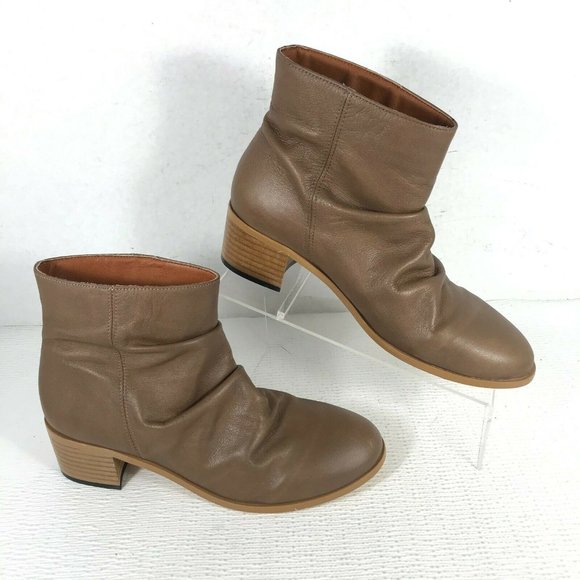 Anthropologie Womens Maia Brown Pull On Boots 8.5 - Picture 2 of 10